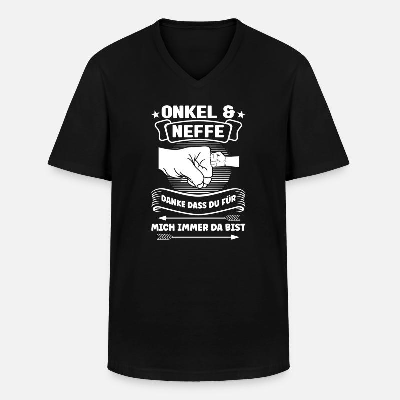 Onkel Neffe Neffen Geschenk - Männer-T-Shirt mit V-Ausschnitt - Schwarz