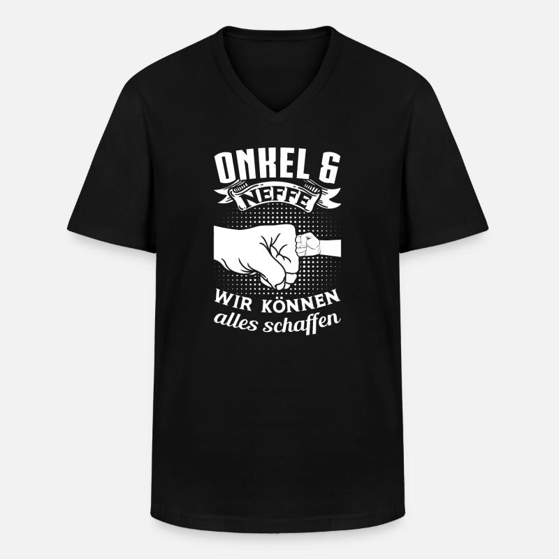 Onkel Neffe Neffen Geschenk - Männer-T-Shirt mit V-Ausschnitt - Schwarz