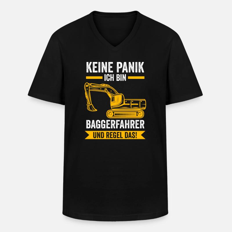 Baggerfahrer Job Baggerführer Geschenk - Männer-T-Shirt mit V-Ausschnitt - Schwarz