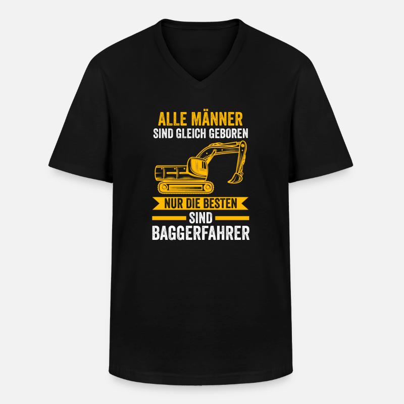 Baggerfahrer Job Baggerführer Geschenk - Männer-T-Shirt mit V-Ausschnitt - Schwarz