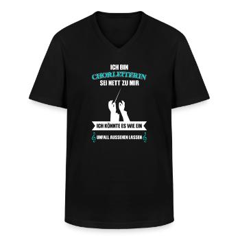 Chorleiterin Beruf Chor Geschenk - Männer-T-Shirt mit V-Ausschnitt - Schwarz - Vorne - AI Model Male 178 dark (178cm)