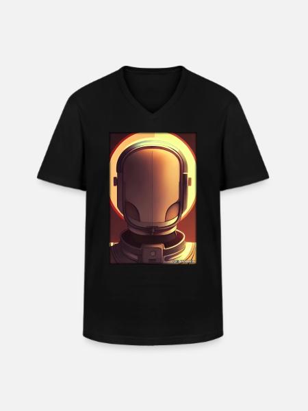 Robot Future Technology Science Android - Men's V-Neck T-Shirt - black