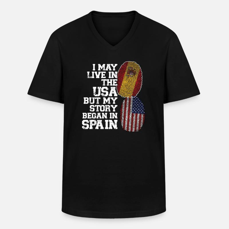 Spanisch Spanien Spanische Wurzeln Geschenk - Männer-T-Shirt mit V-Ausschnitt - Schwarz