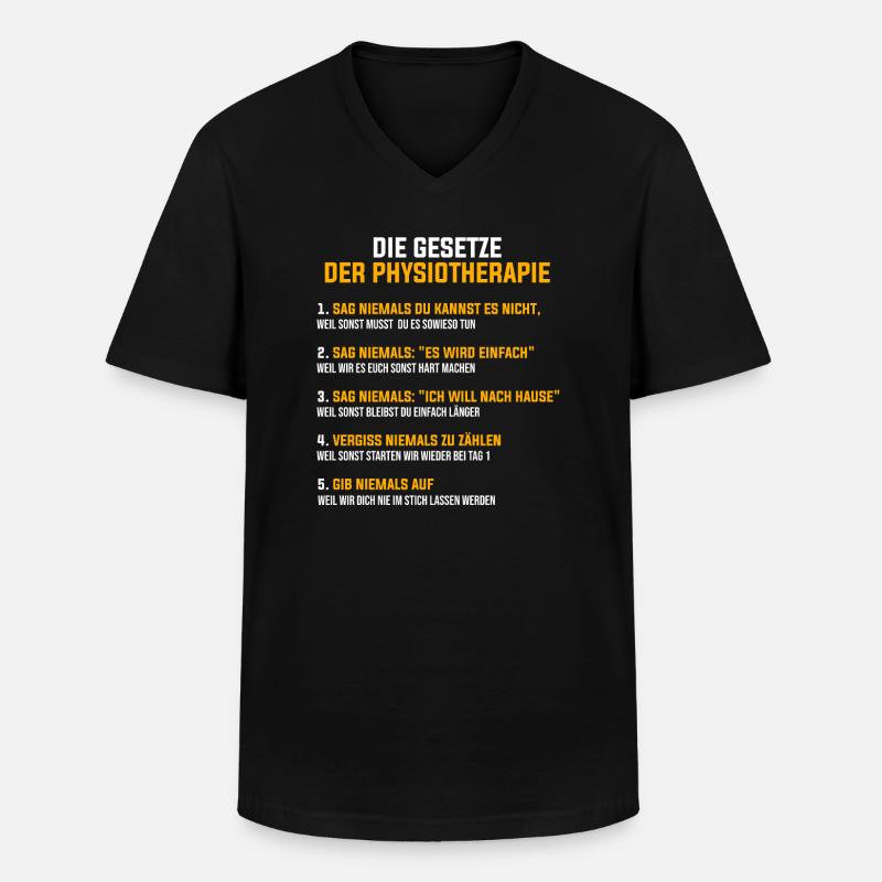 Physiotherapie Beruf Physiotherapeut Geschenk - Männer-T-Shirt mit V-Ausschnitt - Schwarz