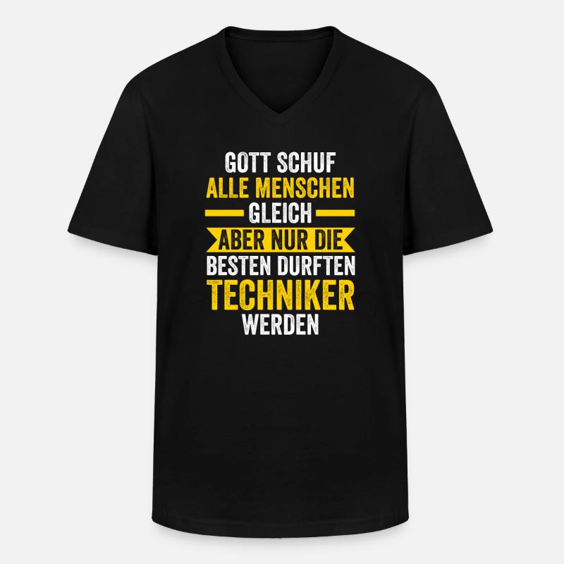 Techniker Beruf Beruf Geschenk - Männer-T-Shirt mit V-Ausschnitt - Schwarz