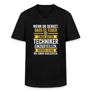 Techniker Beruf Beruf Geschenk - Männer-T-Shirt mit V-Ausschnitt - Schwarz - Vorne - AI Model Male 178 dark (178cm)