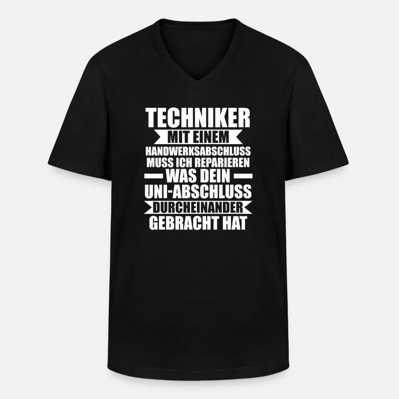 Techniker Beruf Beruf Geschenk - Männer-T-Shirt mit V-Ausschnitt - Schwarz