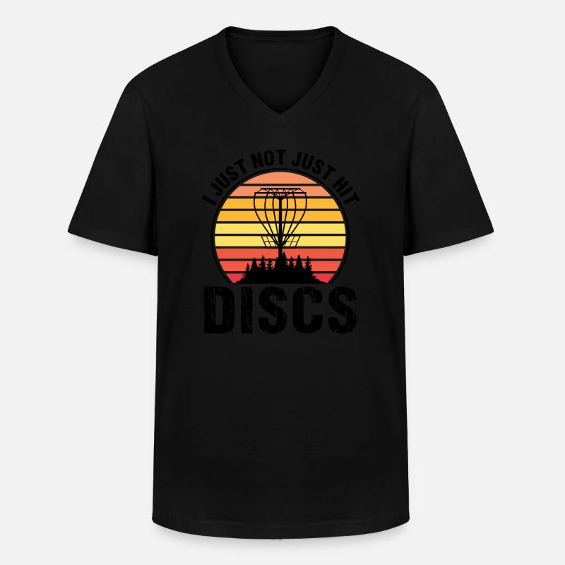 Discgolfer Discgolf Discgolfing Geschenk - Männer-T-Shirt mit V-Ausschnitt - Schwarz