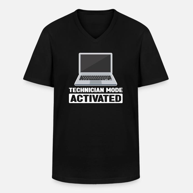 Technischer Support Computertechniker Technischer - Männer-T-Shirt mit V-Ausschnitt - Schwarz