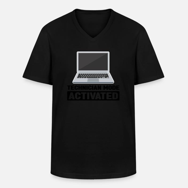 Technischer Support Computertechniker Technischer - Männer-T-Shirt mit V-Ausschnitt - Schwarz