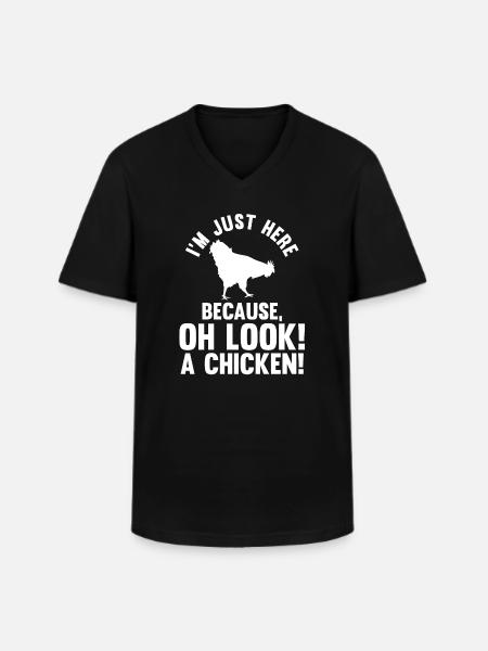 Hühnerhaltung Tierhaltung Geschenk - Männer-T-Shirt mit V-Ausschnitt - Schwarz