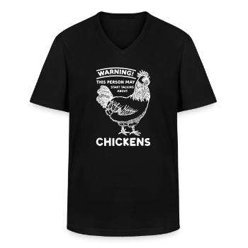 Hühnerhaltung Tierhaltung Geschenk - Männer-T-Shirt mit V-Ausschnitt - Schwarz - Vorne - AI Model Male 178 dark (178cm)