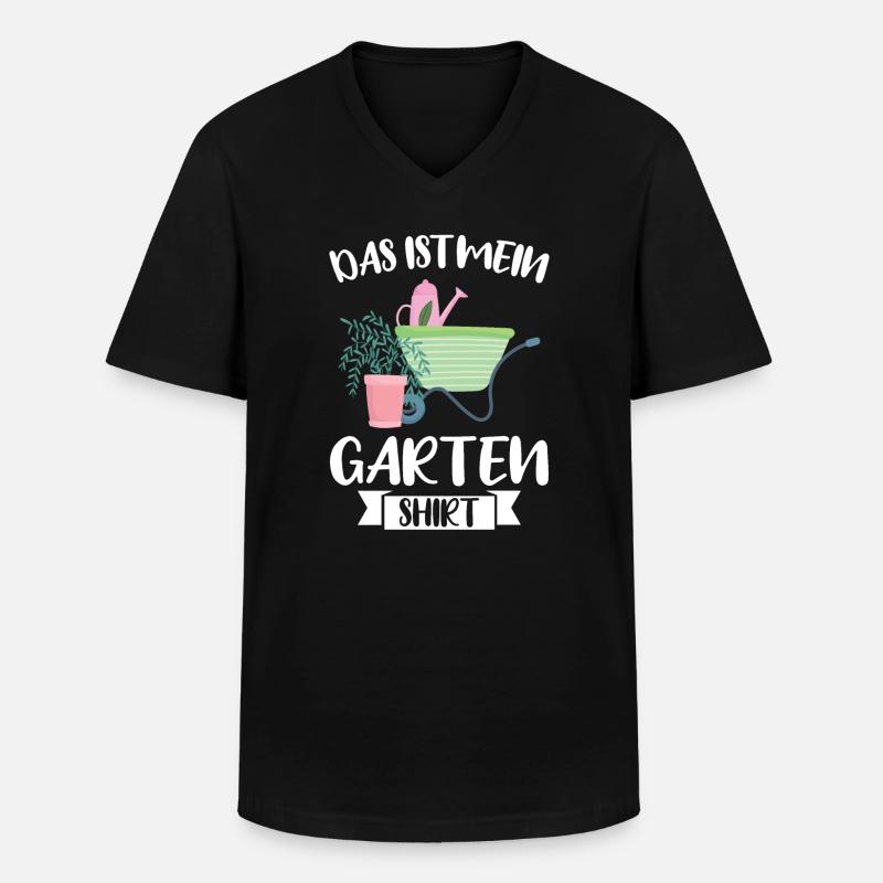 Garten Pflanze Gartenarbeit Geschenk - Männer-T-Shirt mit V-Ausschnitt - Schwarz