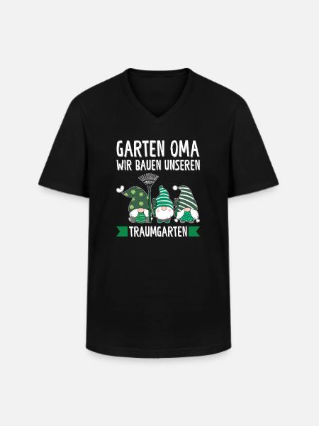 Garten Oma Gnome Großmutter Geschenk - Männer-T-Shirt mit V-Ausschnitt - Schwarz