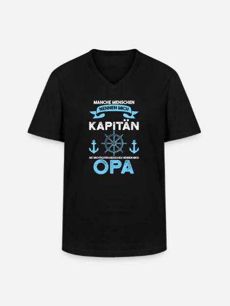 Boot Opa Großvater Geschenk - Männer-T-Shirt mit V-Ausschnitt - Schwarz