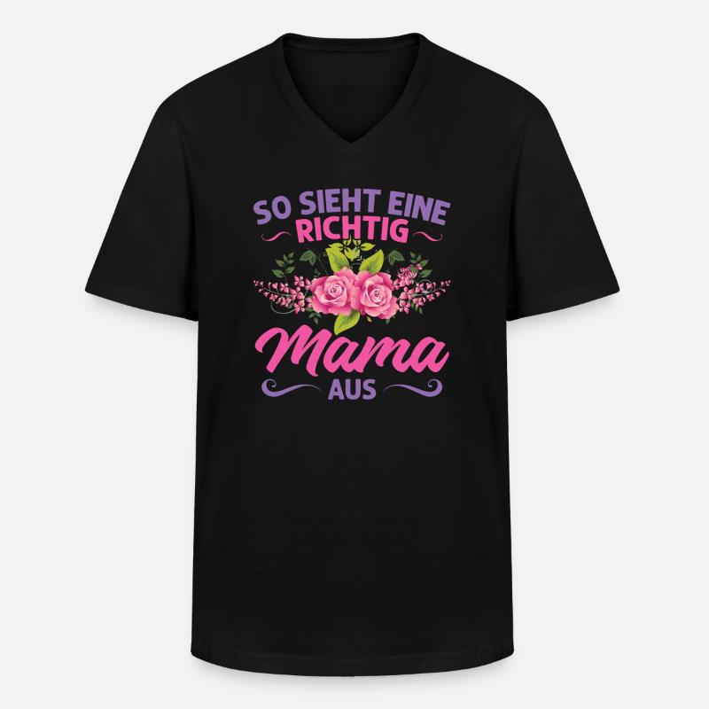 Mutter Mama Tochter Geschenk - Männer-T-Shirt mit V-Ausschnitt - Schwarz