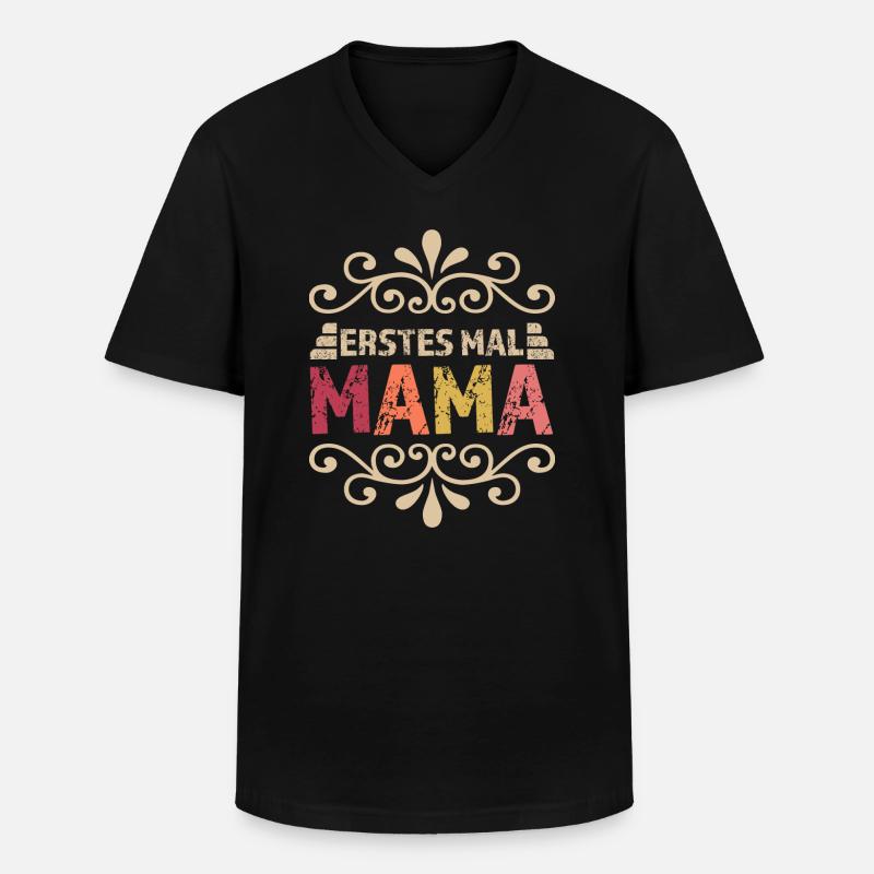 Mama Familie Mutter Geschenk - Männer-T-Shirt mit V-Ausschnitt - Schwarz