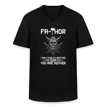 papa Vater Vater Tag Geschenk - Männer-T-Shirt mit V-Ausschnitt - Schwarz - Vorne - AI Model Male 178 dark (178cm)