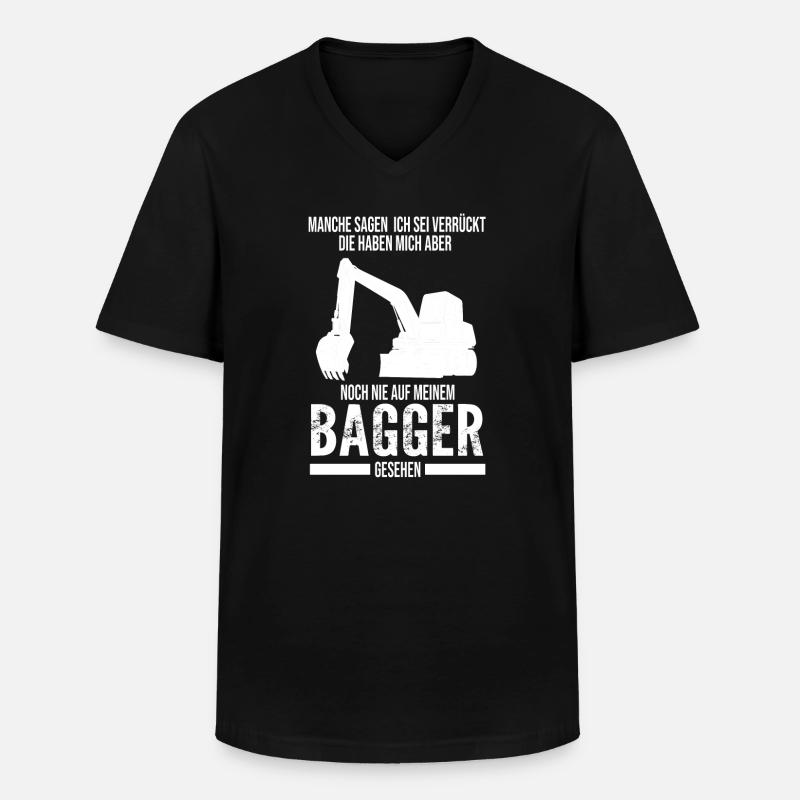 Baggerfahrer Bagger Fahrer Geschenk - Männer-T-Shirt mit V-Ausschnitt - Schwarz