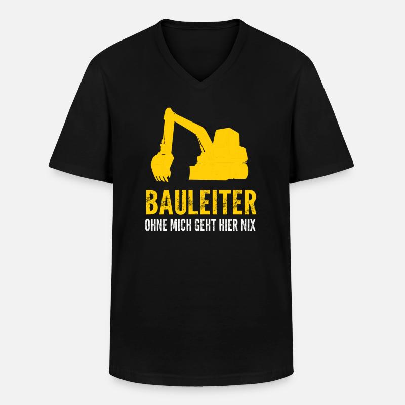 Baggerfahrer Bagger Fahrer Geschenk - Männer-T-Shirt mit V-Ausschnitt - Schwarz