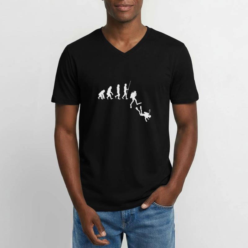 Diving Evolution | Evolution Men's V-Neck T-Shirt