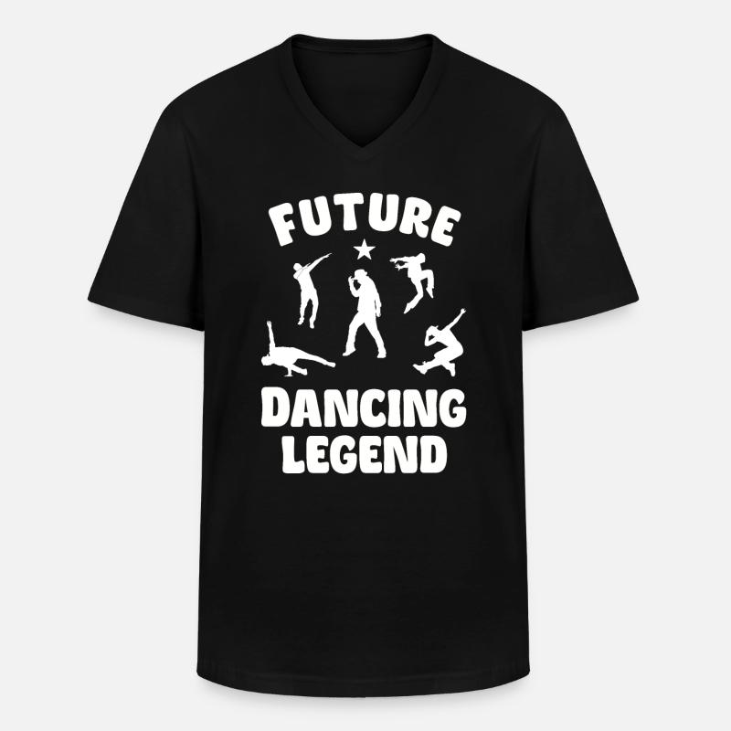 Future Dancing Legend - Men's V-Neck T-Shirt - black