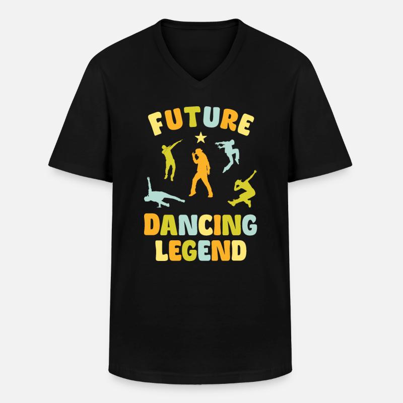 Future Dancing Legend - Männer-T-Shirt mit V-Ausschnitt - Schwarz