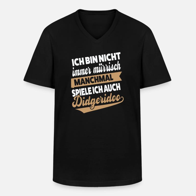 Didgeridoo Musiker Didgeridoo-Spieler Geschenk - Männer-T-Shirt mit V-Ausschnitt - Schwarz