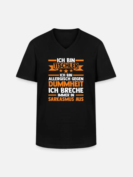 Tischler Beruf Tischlerei Geschenk - Männer-T-Shirt mit V-Ausschnitt - Schwarz