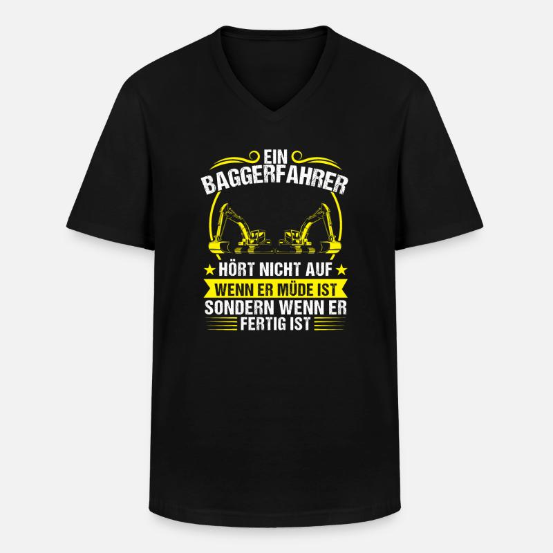 Baggerfahrer Beruf Lader Geschenk - Männer-T-Shirt mit V-Ausschnitt - Schwarz