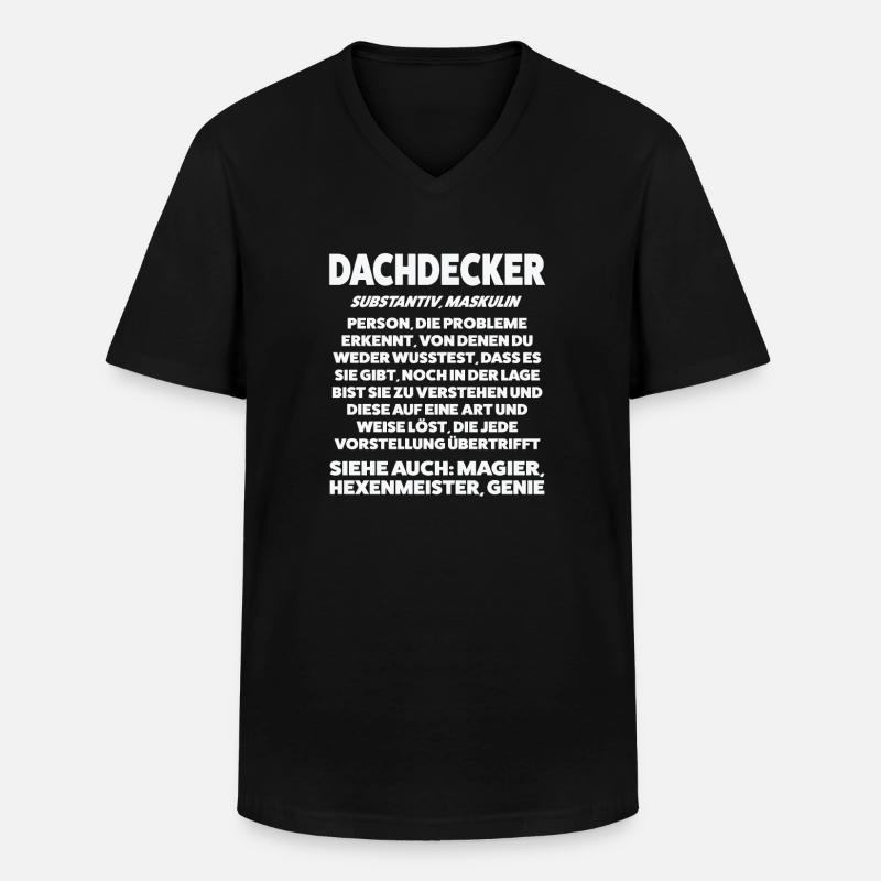 Dachdecker Beruf Dachdecken Geschenk - Männer-T-Shirt mit V-Ausschnitt - Schwarz