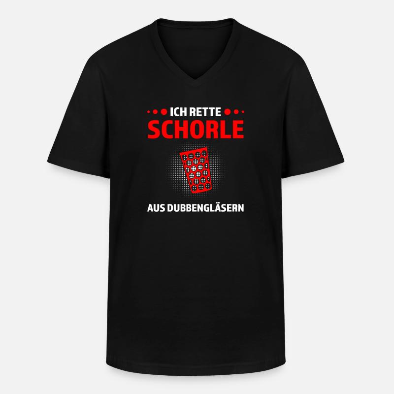Schorle Pfälzer Pälzer Geschenk - Männer-T-Shirt mit V-Ausschnitt - Schwarz