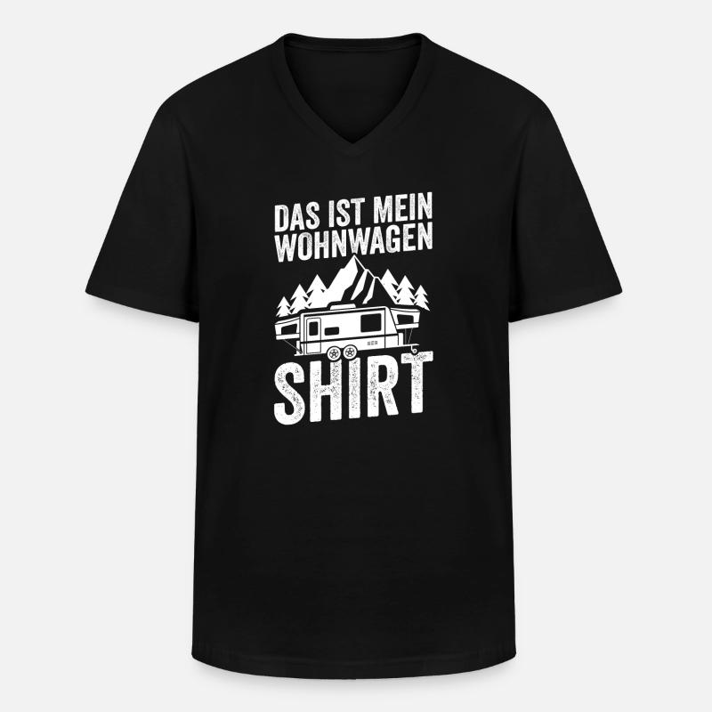 Camping Camper Caravan Geschenk - Männer-T-Shirt mit V-Ausschnitt - Schwarz