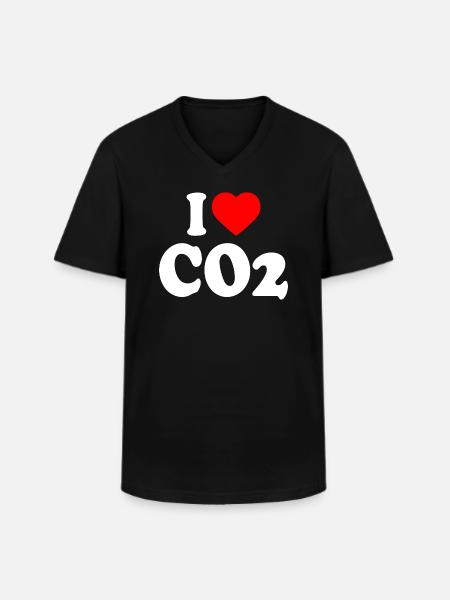 I love co2 - Men's V-Neck T-Shirt - black
