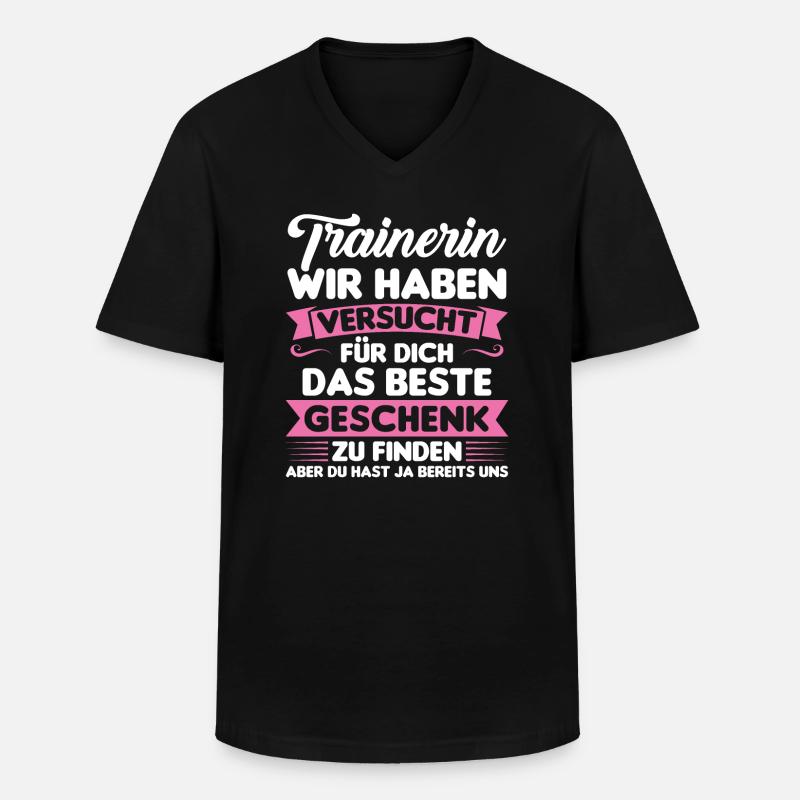Sport Trainer Trainerin Geschenk - Männer-T-Shirt mit V-Ausschnitt - Schwarz