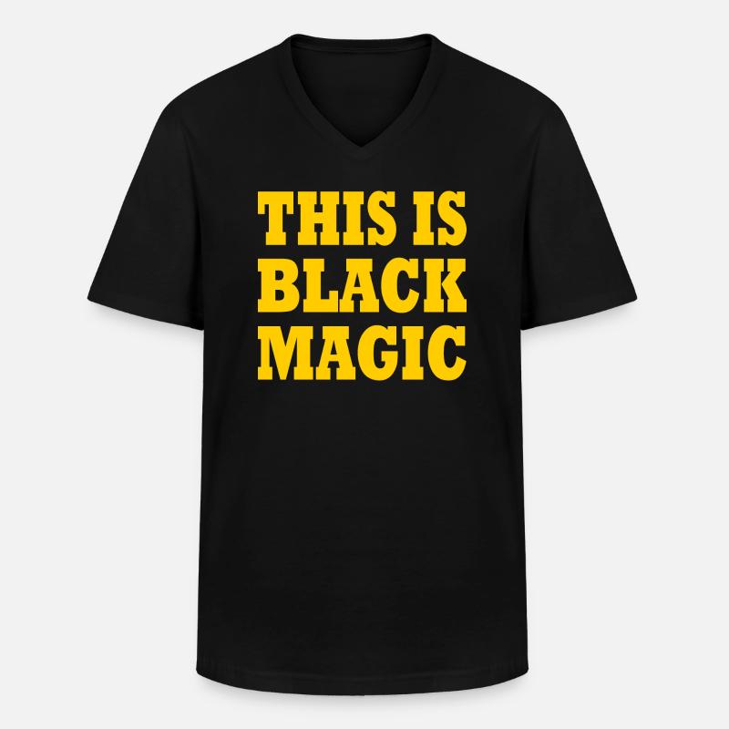 this is black magic - T-shirt col V Homme - noir