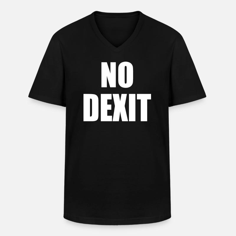 No dexit - Men's V-Neck T-Shirt - black