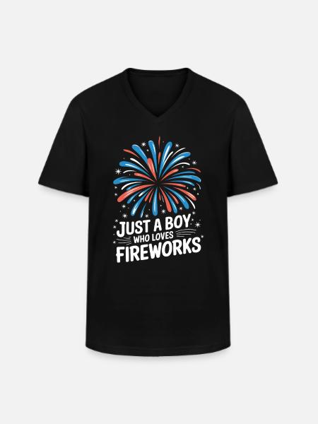 Pyrotechnics Fireworks Pyrotechnics - Men's V-Neck T-Shirt - black