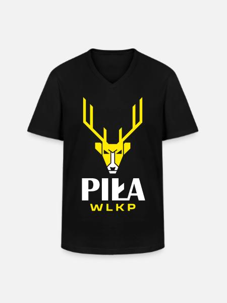 City Saw Deer Logo - Männer-T-Shirt mit V-Ausschnitt - Schwarz