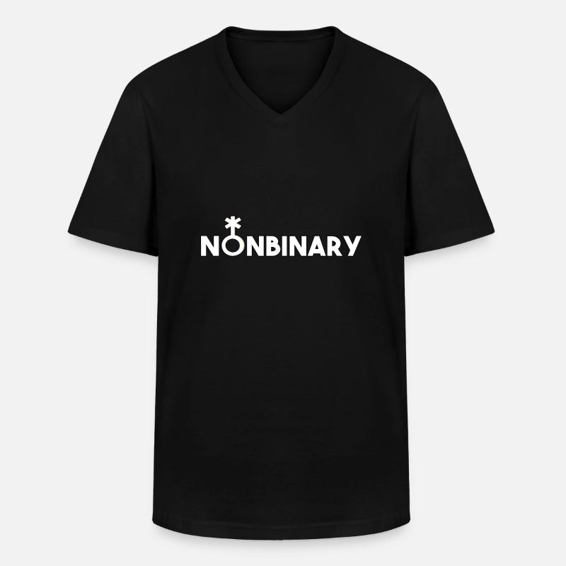 Non-binary non-binary non-binary gender symbol - Men's V-Neck T-Shirt - black