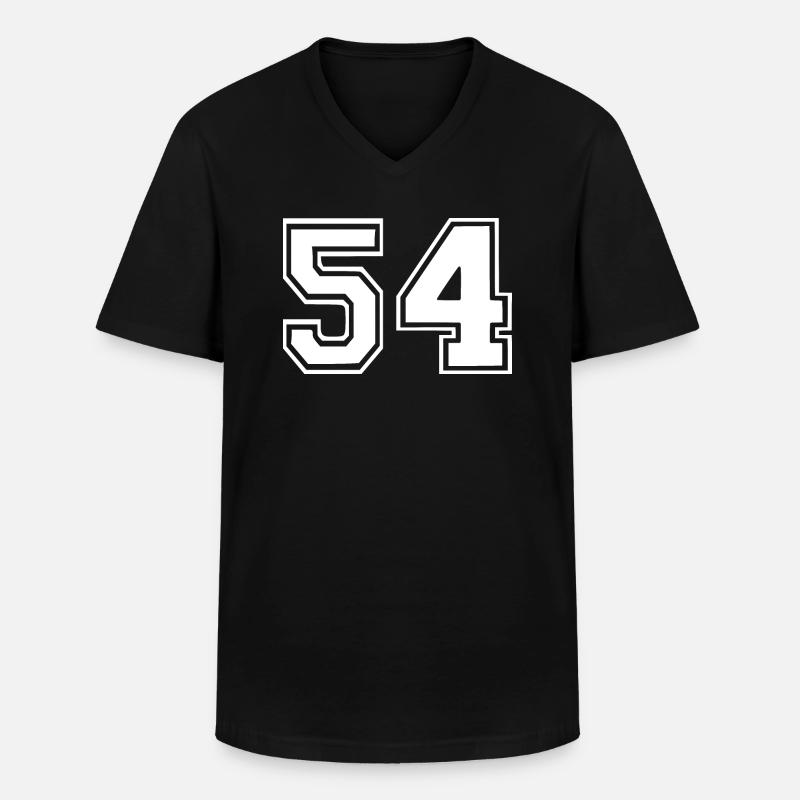 54 - Männer-T-Shirt mit V-Ausschnitt - Schwarz