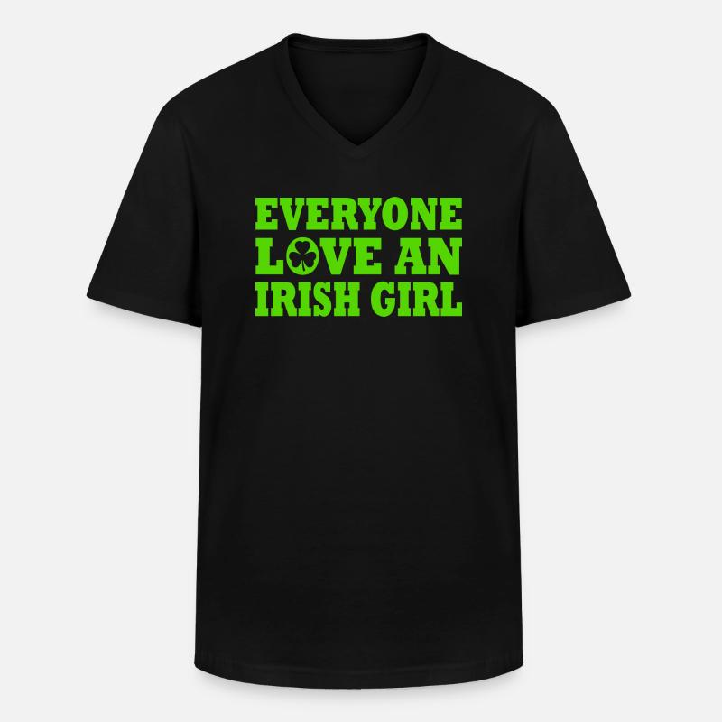 st patricks day - Männer-T-Shirt mit V-Ausschnitt - Schwarz