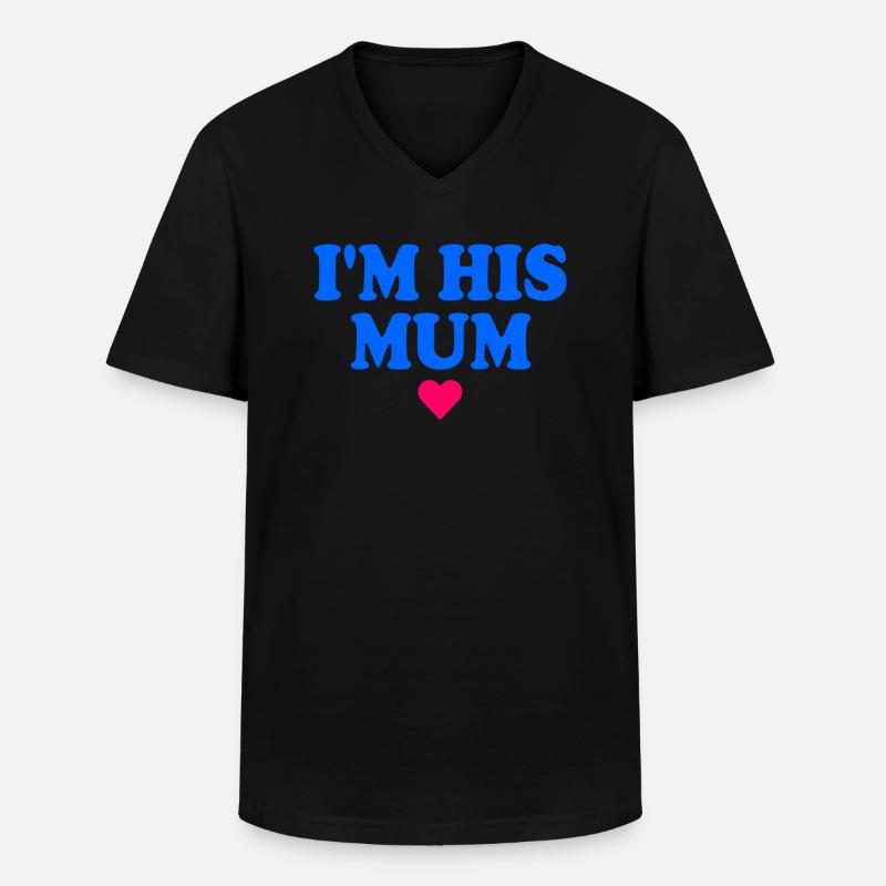 im his mom - Männer-T-Shirt mit V-Ausschnitt - Schwarz