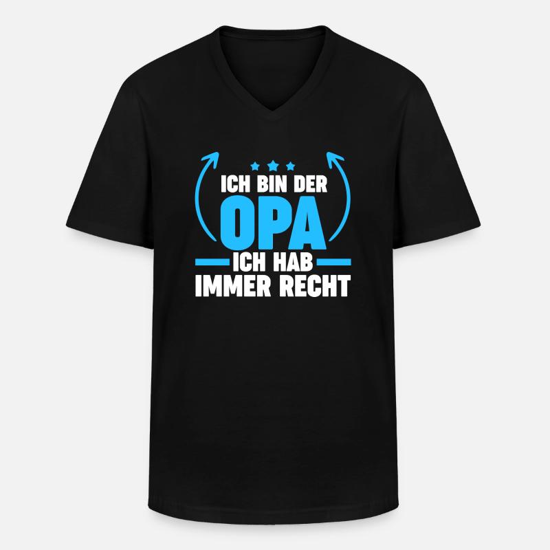 Opa Großvater Großväter Geschenk - Männer-T-Shirt mit V-Ausschnitt - Schwarz