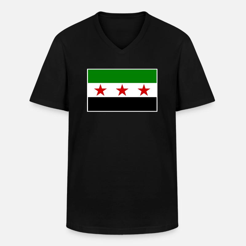 syrien - Männer-T-Shirt mit V-Ausschnitt - Schwarz