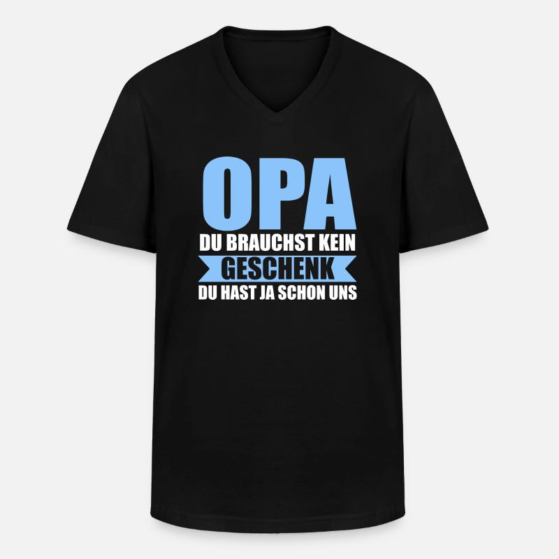 Opa Großvater Großväter Geschenk - Männer-T-Shirt mit V-Ausschnitt - Schwarz