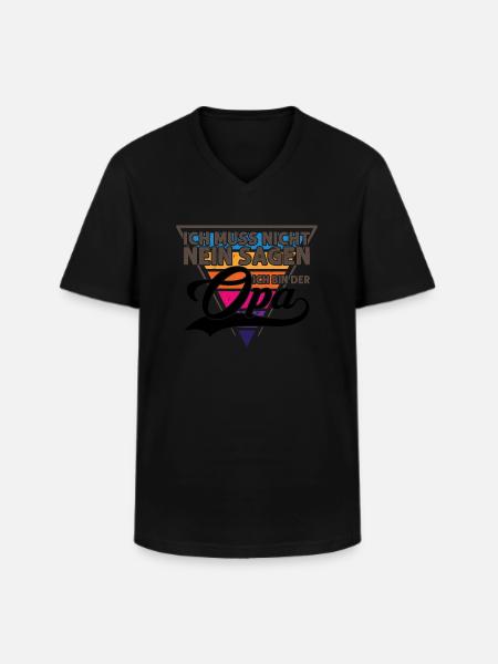 Grossmutter Oma Omas Geschenk - Männer-T-Shirt mit V-Ausschnitt - Schwarz