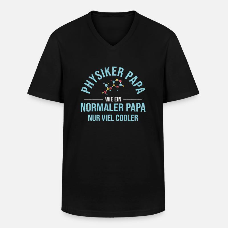 Physik Nerd - Männer-T-Shirt mit V-Ausschnitt - Schwarz