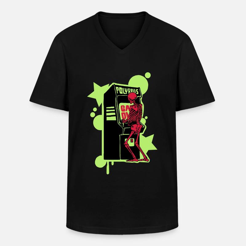 Hallo-Score - Männer-T-Shirt mit V-Ausschnitt - Schwarz