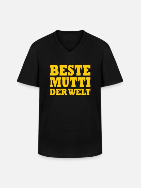 Beste mutti der welt - Männer-T-Shirt mit V-Ausschnitt - Schwarz